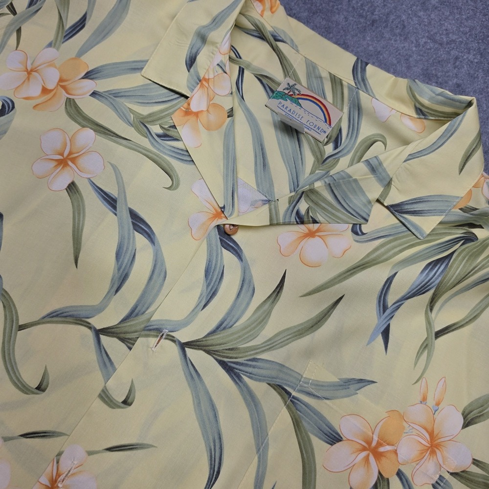 Vintage 90's NWT Paradise Found Mens 3XL 100% Rayon Hawaiian Shirt Made Hawaii - Picture 11 of 15